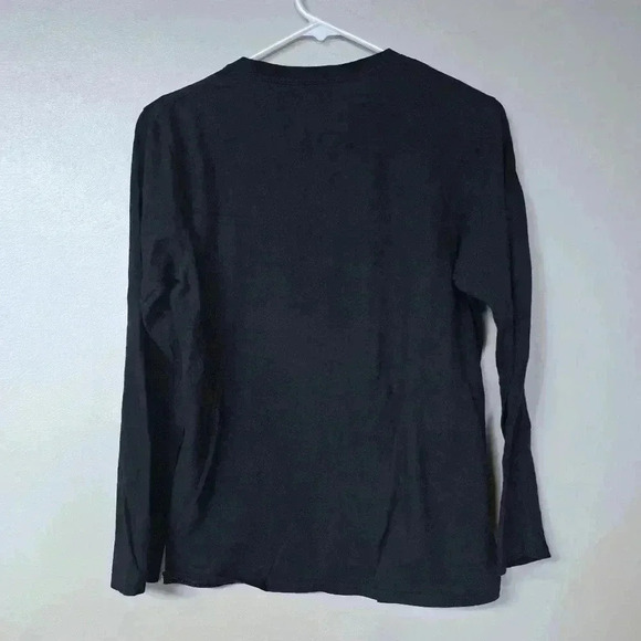 NFL Team Apparel Football Carolina Panthers Womens Crewneck Longsleeve Black - Picture 4 of 6